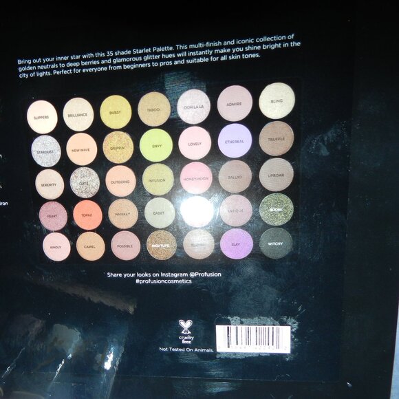 Profusion Cosmetics 35 Shade Starlet Vibrant Eyeshadow Palette - Picture 15 of 16